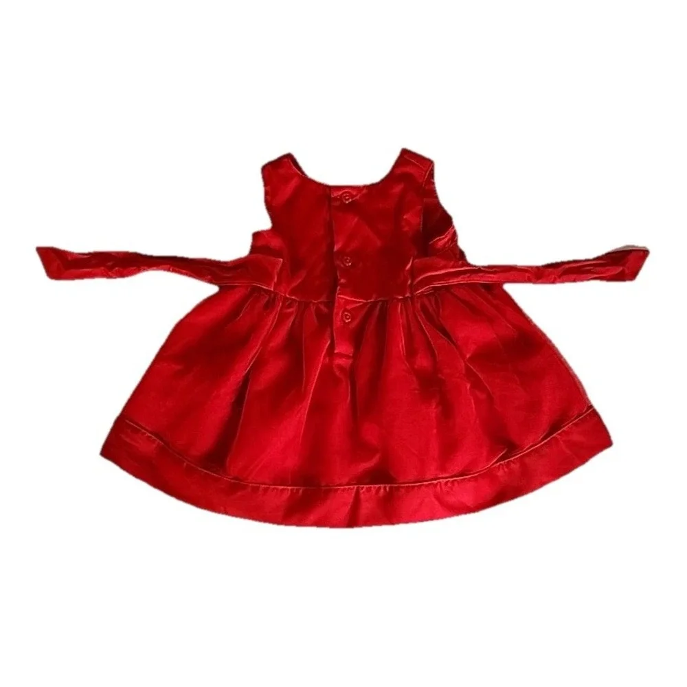 Holiday Dress Bloomers Sweater Christmas Party‎ 3 Piece Red Infant Girls Sz 3M